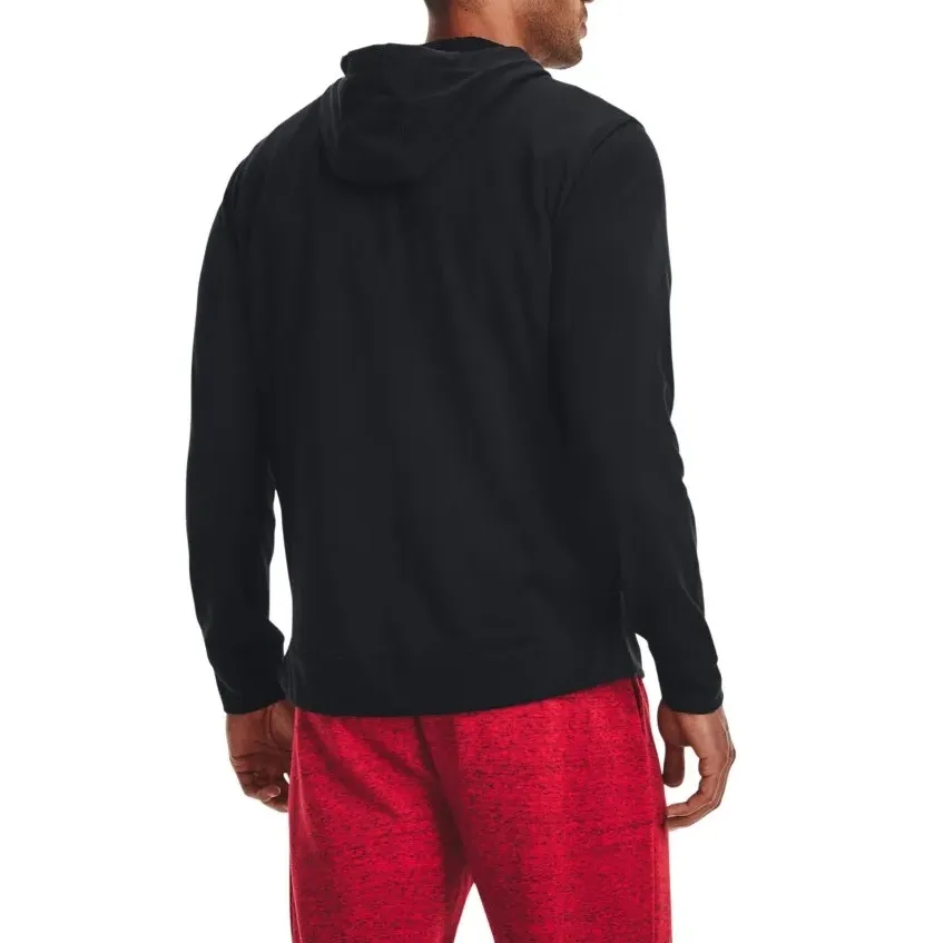 Under Armour Jaqueta 1370409-001 M RIVAL TERRY LC PretoBranco Algodao -1-